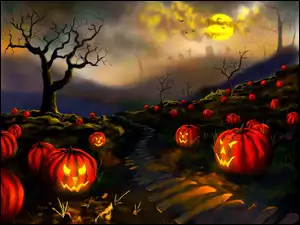 Dynie, Halloween, Czerwone
