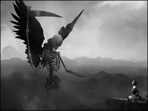 Śmierć, Mroczne, Czarno-Białe, Grafika 2D, Fantasy, Kobieta