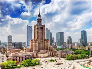 Pałac Kultury, HDR, Warszawa, Polska