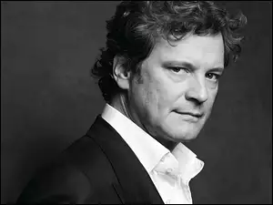 Colin Firth, czarno-białe, aktor, mężczyzna