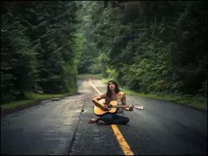 Las, Gitara, Droga, Kobieta