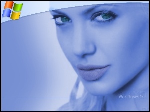 oczy, Windows XP, twarz, kobieta, usta