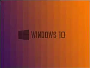Windows 10, Pomarańczowy, Logo, Czarny