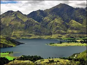 Łąki, Góry, Wanaka, Jezioro, Lasy