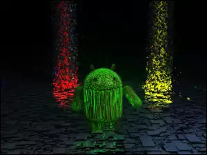 Świecący, 3D, Android, Kolorowe