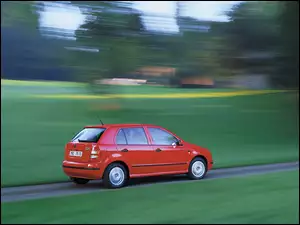 Czerwona, Skoda Fabia