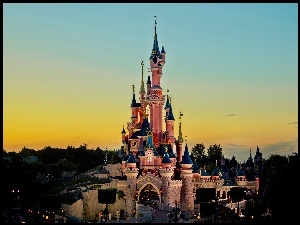 Disneyland Resort Paris, Zamek, Paryż, Disneyland, Francja