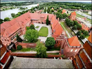 Rzeka, Most, Malbork, Las, Zamek, Nogat