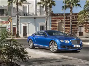 Continental, Dom, Niebieski, Palmy, Bentley, GT Speed