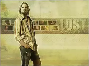 Filmy Lost, zdjęcia, Josh Holloway, stoi