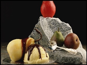 Lody, Kompozycja, Gruszki, Kamień