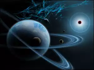 Kosmos, Fantasy, Planety, Gwiazdy