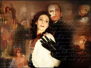 Emmy Rossum, maska, Phantom Of The Opera, napisy, Gerard Butler