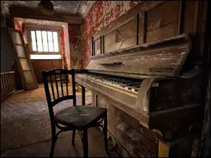 Okno, Pianino, Krzesło