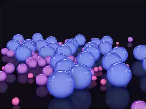 Małe i duże piłki w grafice 3D