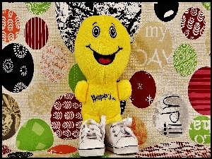 Uśmiechnięty pluszak smiley
