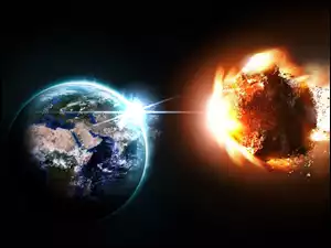 Planeta Ziemia w pobliżu Meteorytu