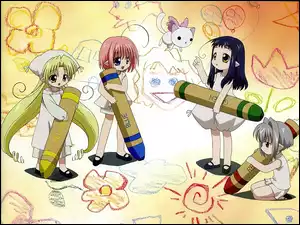 Bottle Fairy, kredki, dzieci, dziewczyny