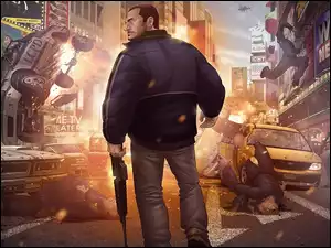 Postacie, GTA IV, Walka, Ulica, Samochody