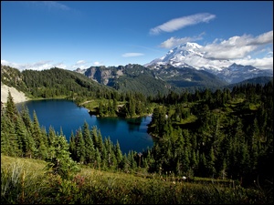 USA, Wulkan, Park, Mont Rainier, Narodowy