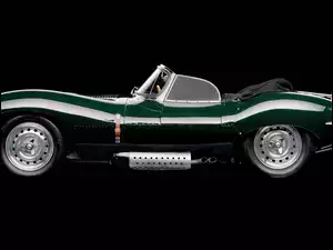 Zielony, Rura Wydechowa, Samochód, Zabytkowy, Jaguar Xkss 1956, Otwarty Dach