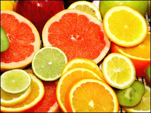 Kiwi, Owoce, Pomarańcze, Cytrynka, Grejfrut