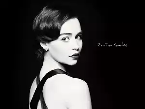 Kobieta, Czarno-Białe, Aktorka, Emilia Clarke