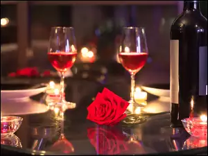 Róża, Wino, Świeczki
