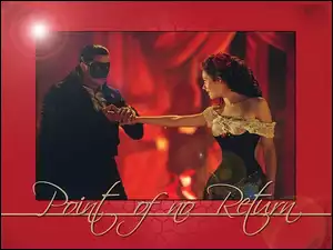 tło, Phantom Of The Opera, Gerard Butler, Emmy Rossum, czerwone