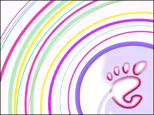 Gnome, grafika, kręgi, stopa
