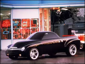 Pickup, Czarny, Chevrolet