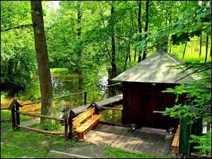 Jezioro, Las, Chatka