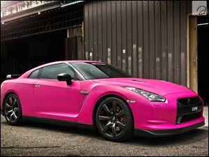 Różowy, Nissan, GTR