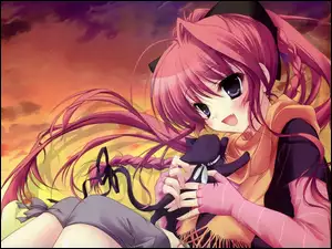 Dziewczyna, Anime, Kot, Manga