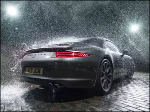 Porsche, Deszcz, 911, Turbo