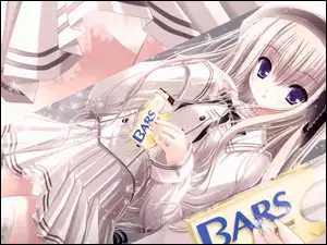 Anime, Dziewczyna, Napis, Czekolada, Manga