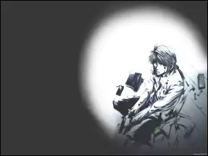 Saiyuki, postać, krzesło, pistolet