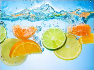 Limonka, Woda, Pomarańcza, Mandarynka