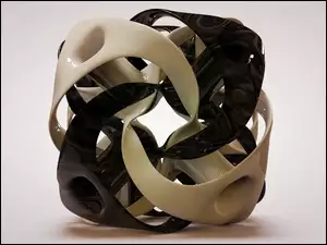 Dwukolorowy obiekt w wektorowej grafice 3D