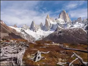 Jesień, Ameryka Południowa, Góry, Patagonia, Szczyt Fitz Roy