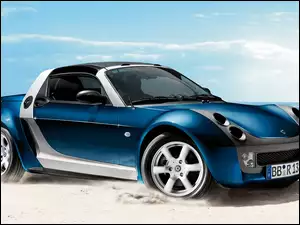 Smart Roadster na piasku