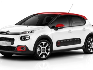 Biały Citroen rocznik C3 2017