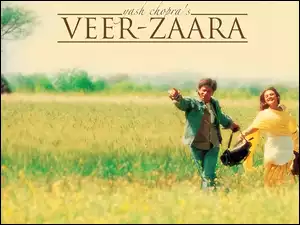 Veer Zaara, para, łąka, kwiaty