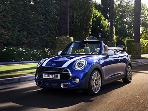 Niebieski Mini Cooper S Convertible