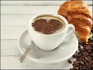 Poranna kawusia z rogalikiem