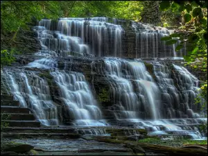 Wodospad Cascadilla Gorge w Stanach Zjednoczonych