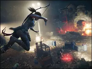 Walcząca Lara Croft
