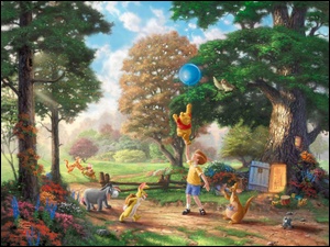 Malarstwo, Thomas Kinkade, Kubuś Puchatek, Disney