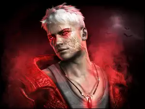 Postać mężczyzny z gry Devil May Cry