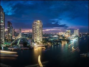 Dzielnica Khlong San w Bangkoku w Tajlandii